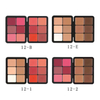 12 Colors Private Label Wholesale Vegan Halal Organic Cruelty Free Full Coverage Custom Cosmetic Ironhighlighterbronzer Contour Concealer Face Blush Palette