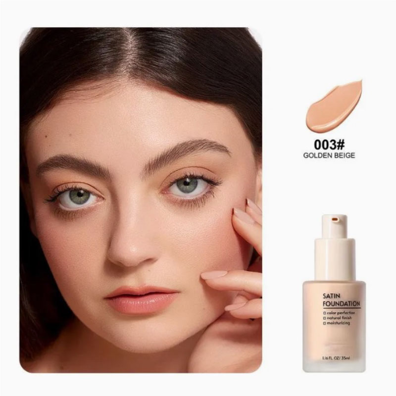 Velvet Lightweight Smooth-on Anti-Slip Long-Wearing Foundation Liquid Whitening Cream Controls Oil Conceals Moisturizes Hydrates
