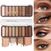 Nine Colors in One Earth Tone Eyeshadow Blush Highlights & Contour Powder Palette Everyday Makeup