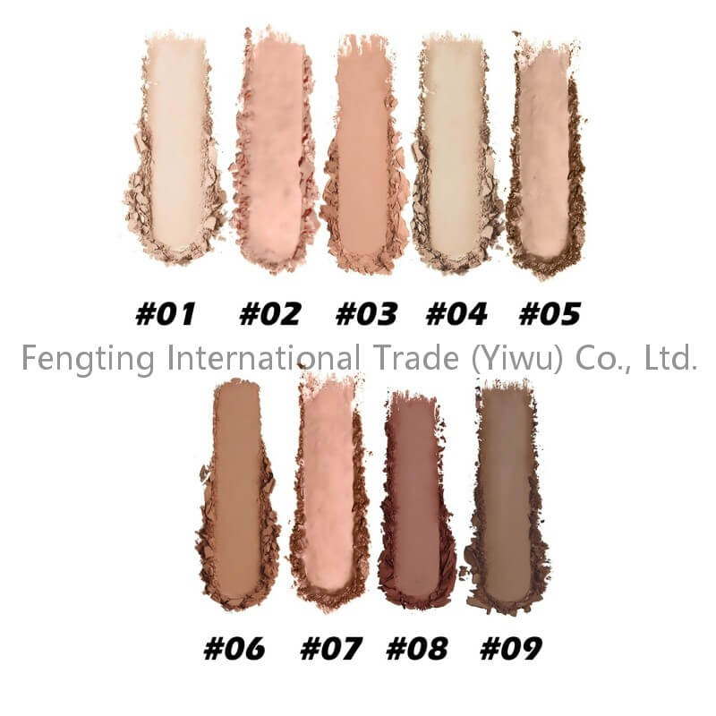 Nine Colors in One Earth Tone Eyeshadow Blush Highlights & Contour Powder Palette Everyday Makeup