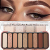 Nine Colors in One Earth Tone Eyeshadow Blush Highlights & Contour Powder Palette Everyday Makeup
