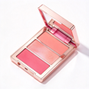 Whybeauty 3 Shades Blush Palette Soft Buildable Powder Blush Rose Gold Case With Mirror Private Label OEM ODM Cosmetic