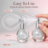Private Label Glitter Spray Body Shimmer Spray Press & Spray Instant Glitter Long Lasting Makeup OEM ODM With GMPC MSDS Halal Certification