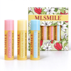 Luxurious 4-Piece Lip Care Set Fashion-Forward Lip Balm Vitamin E Mineral Creamy Shimmer Long Lasting Hydrating Lip