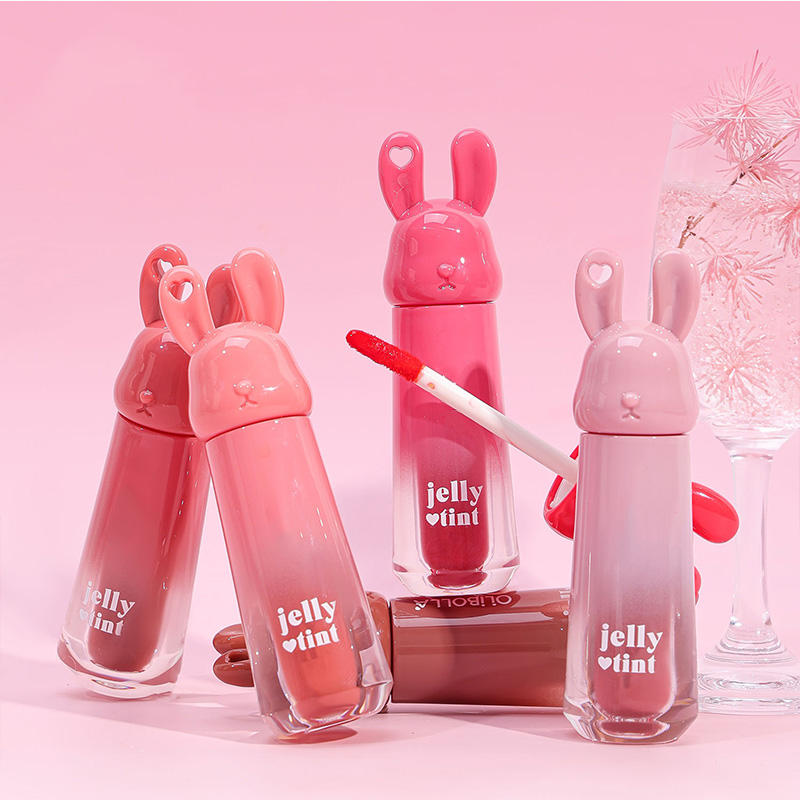 Vegan Liquid Lip Gloss Jelly Mirror Lip Tint with Herbal & Mineral Ingredients Non-Sticky Long Lasting