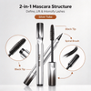 OEM ODM 24H Double Layer Fiber Mascara, Waterproof Sweatproof Lengthening Curling Volumizing Mascara, Vegan Friendly, GMPC MSDS Halal Certified Private Label Mascara