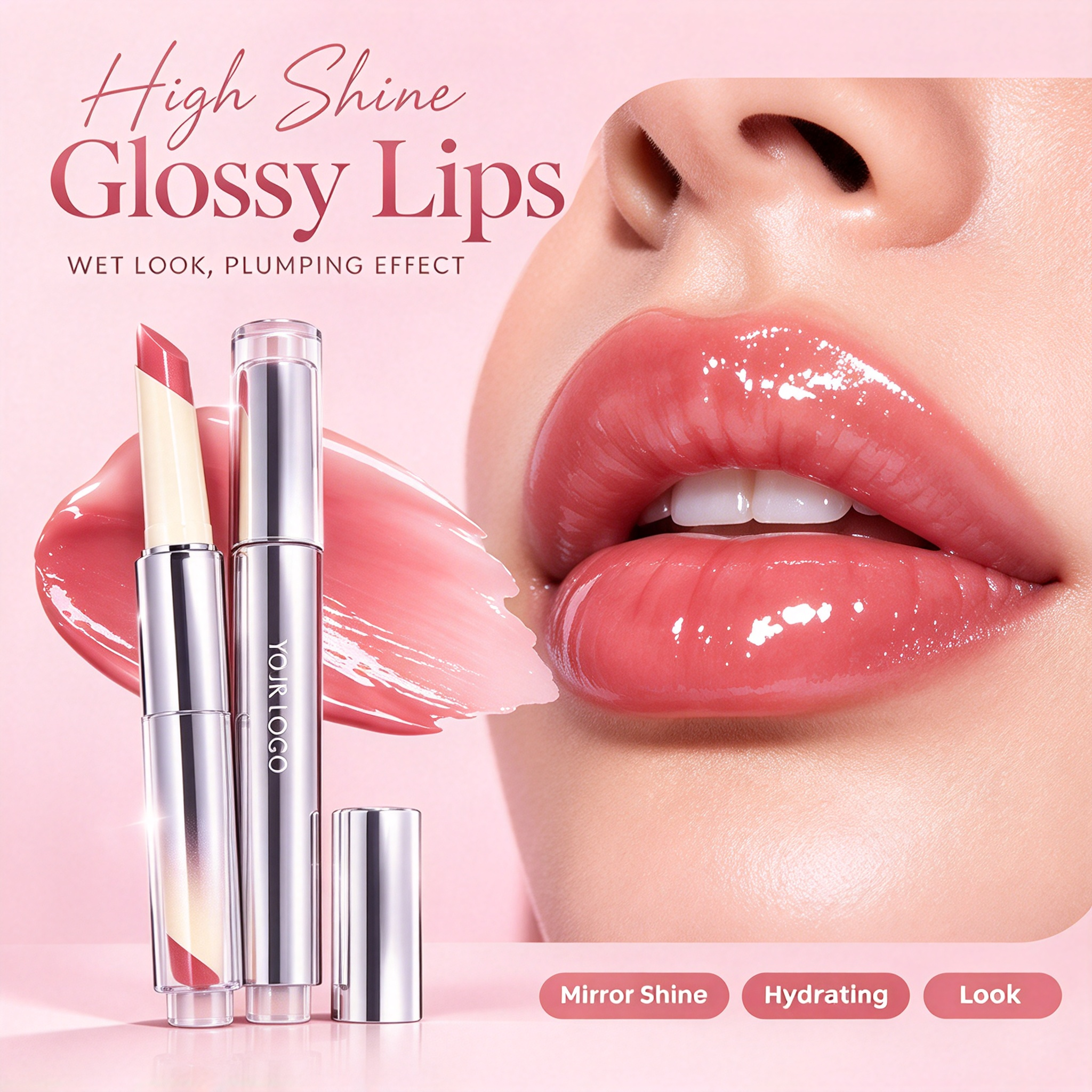 Solid Lip Gloss Private Label Solid Lip Balm Gloss High Shine Solid Lip Tint Sheer Color Lip Gloss Vegan Lip Cosmetic Custom Lip Product OEM ODM Lip Makeup