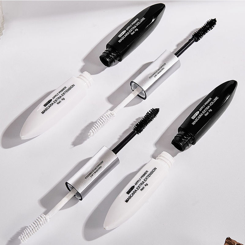 2-in-1 Double-ended Vegan 3D Fiber Waterproof Mascara, Equipped with Curling Extension And Quick-drying Anti-slip Formula Eyelash膏
