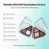 Atomic Kitten OEM ODM Triangle 3 Color Eyeshadow Palette Long Lasting Waterproof Portable Tri-color Eye Shadow
