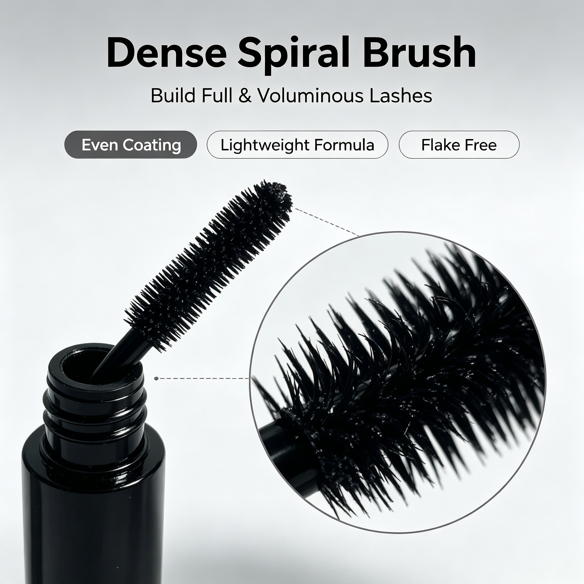 Private Label Mascara, Long Lasting Volume Lash Mascara, Waterproof Black Eyelash Makeup, Vegan Cruelty Free, ISO GMPC MSDS Halal, OEM ODM Small Batch MOQ500