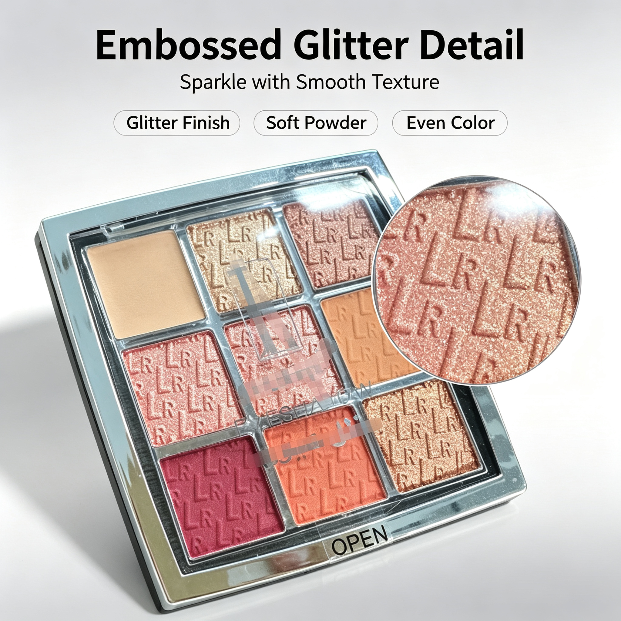 Private Label 9 Shades Eyeshadow Palette, Nude Orange Glitter Mix Eye Makeup, High Pigment Easy To Blend Buildable Color, Vegan Cruelty Free, ISO GMPC MSDS Halal, OEM ODM Small Batch MOQ500