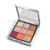 Private Label 9 Shades Eyeshadow Palette, Nude Orange Glitter Mix Eye Makeup, High Pigment Easy To Blend Buildable Color, Vegan Cruelty Free, ISO GMPC MSDS Halal, OEM ODM Small Batch MOQ500