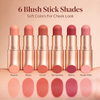 OEM Creamy Blush Stick, Soft Tip Smooth Cream Blush Stick, Long Lasting Waterproof Face Blush, GMPC MSDS Halal Certified Custom Private Label Makeup