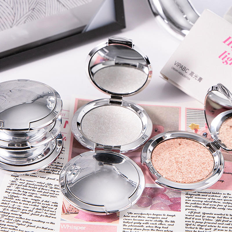 Pressed Pigmented Bronzer Highlighter Face Contour Private Label Vegan Custom Makeup Single Highlighter Palette