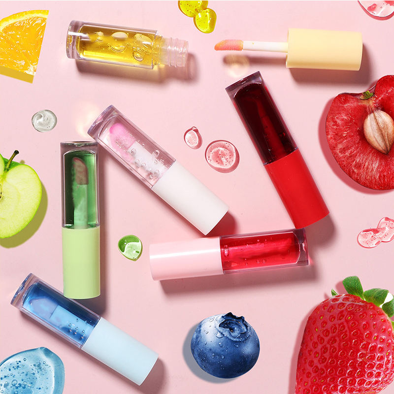 Six Color Fruit Flavored Lip Gloss Moisturizing Hydrating Lip Oil Tint