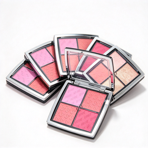 WHY BEAUTY 4 Colors Blush Palette Buildable Natural Matte Blush Powder Private Label OEM ODM Cosmetic