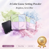 Private Label 4 Color Loose Setting Powder Ultra Fine Long Lasting Brighten Blur Face Powder Vegan With ISO GMPC MSDS Halal Custom Logo Cosmetic MOQ 500