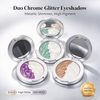 Private Label Dual Color Baked Eyeshadow, Shimmer Highlight Powder, Waterproof Long Lasting, Custom Logo, Vegan Cruelty Free, ISO GMPC MSDS Halal, OEM ODM Small Batch MOQ500