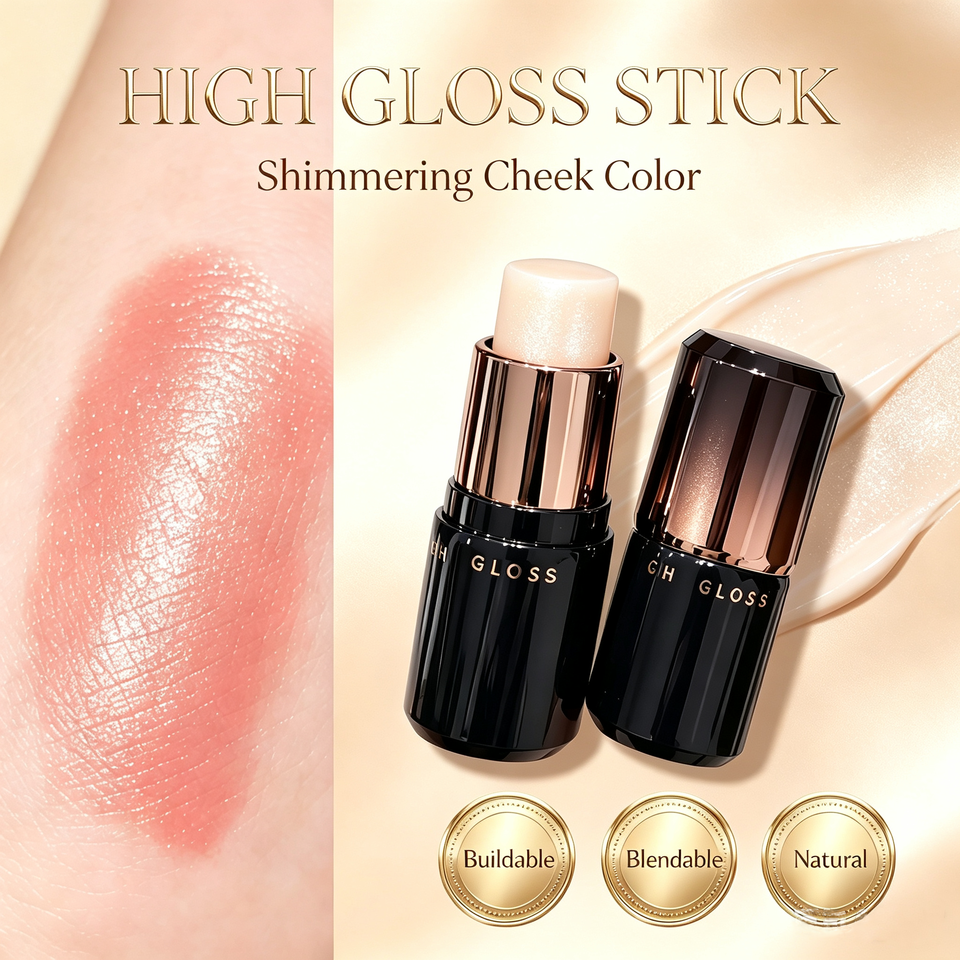 Wholesale Korean Style Natural Highlighter Stick Soft Shimmer Glow Looks Makeup Contouring and Blush Stick