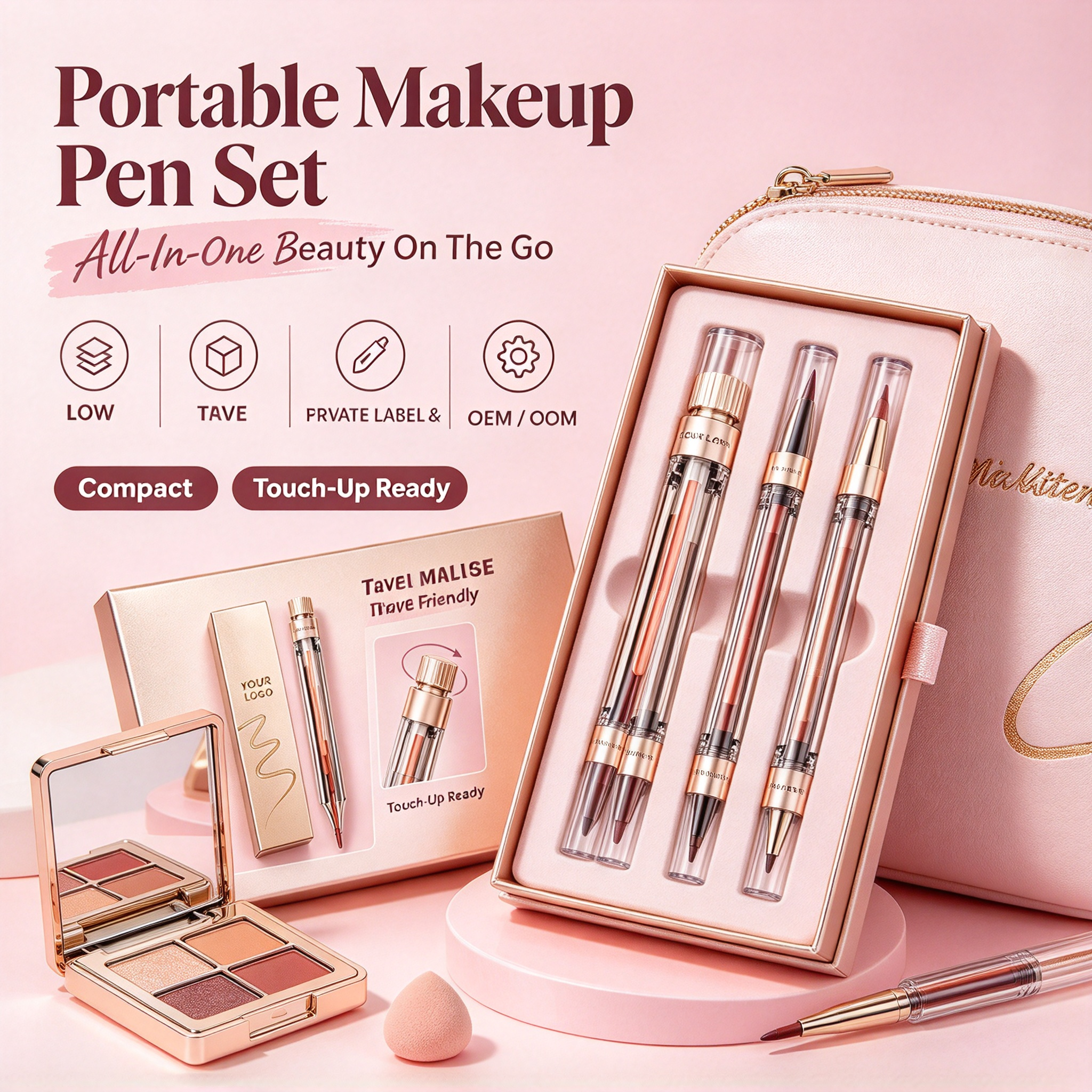 Private Label 4 Colors In One Lip Liner Pen Multi Shades Lip Pencil Waterproof Long Lasting Vegan With ISO GMPC MSDS Halal Custom Cosmetic OEM ODM Small Batch MOQ500