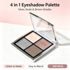 WHY BEAUTY 4 Shades Eyeshadow Palette Matte & Glitter Long Lasting Nude Eye Makeup OEM ODM