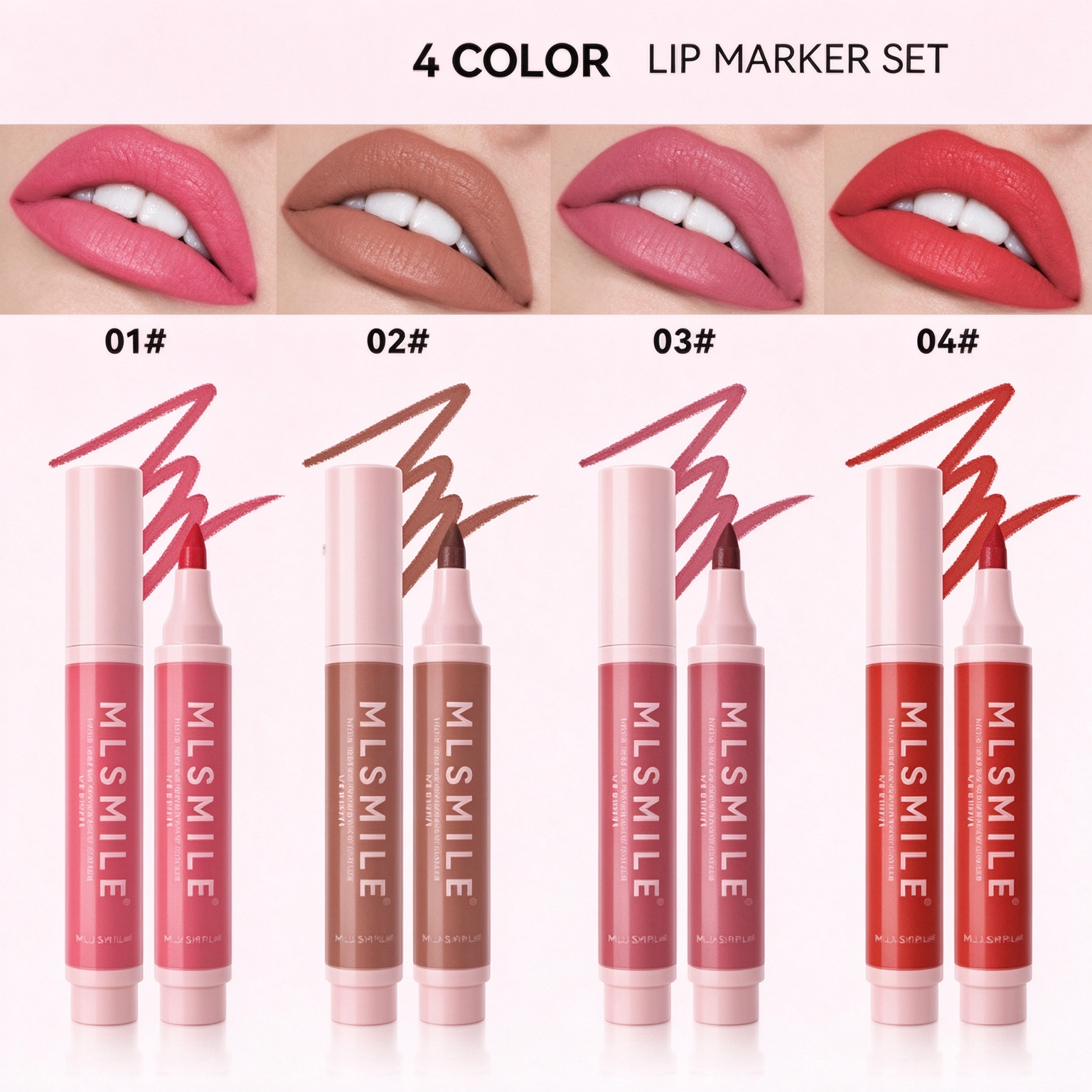 Private Label 4 In 1 Moisturizing Lip Gloss Long Lasting Non Stick Bright Color Lip Tint