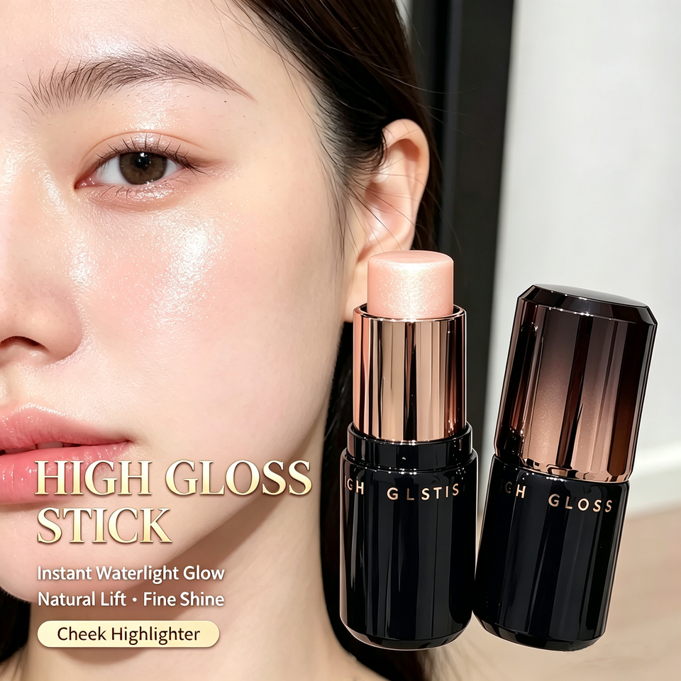 Wholesale Korean Style Natural Highlighter Stick Soft Shimmer Glow Looks Makeup Contouring and Blush Stick
