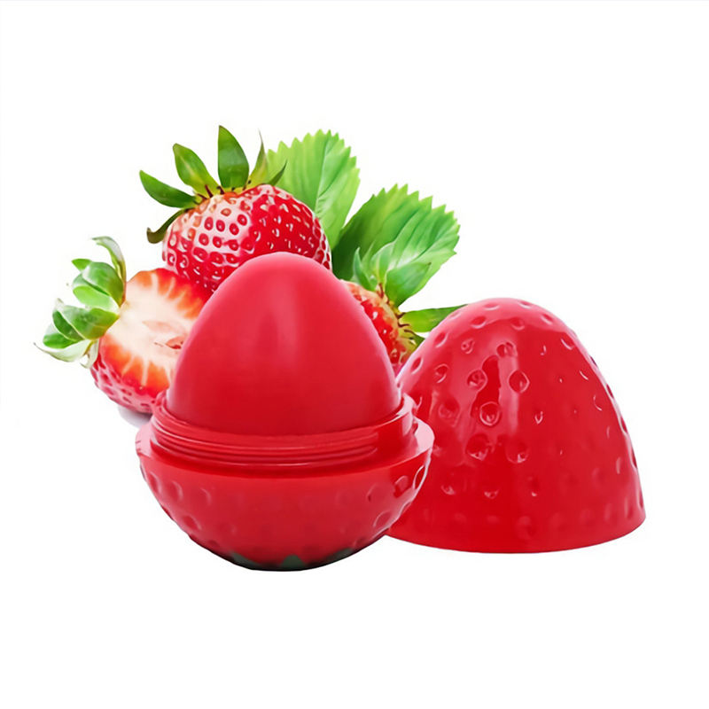 Strawberry Lip Balm Hydrating and Moisturizing Fruit Flavored Lip Gloss for Soft Smooth Lips