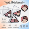 Atomic Kitten OEM ODM Triangle 3 Color Eyeshadow Palette Long Lasting Waterproof Portable Tri-color Eye Shadow