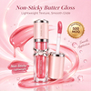 Private Label Butter Lip Gloss Non-Sticky Shiny Hydrating 6 Shades Lip Glaze Vegan With ISO GMPC MSDS Halal Custom Cosmetic OEM ODM Small Batch MOQ500