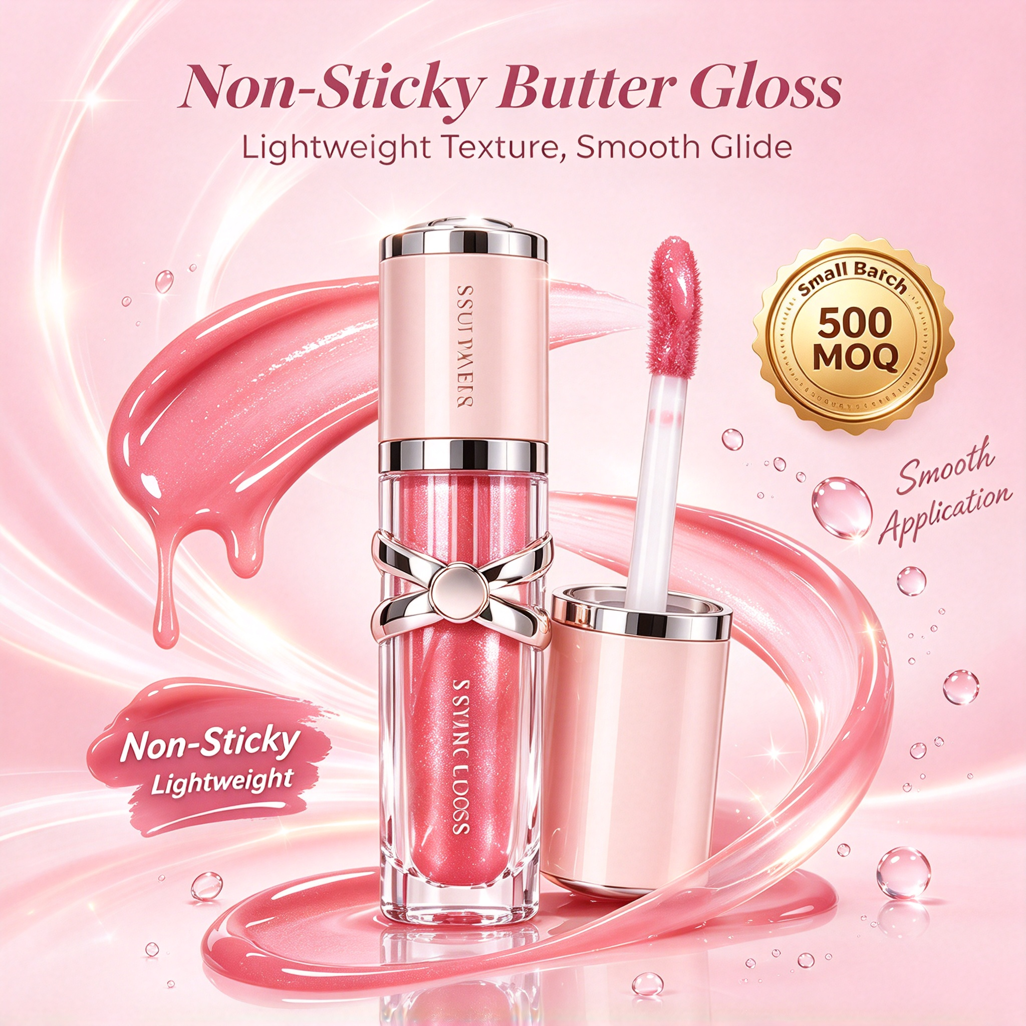 Private Label Butter Lip Gloss Non-Sticky Shiny Hydrating 6 Shades Lip Glaze Vegan With ISO GMPC MSDS Halal Custom Cosmetic OEM ODM Small Batch MOQ500