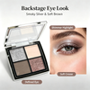 Private Label 4 Shades Eyeshadow Palette, Matte & Glitter Shimmer Eye Shadow, Buildable Pigment Eyeshadow, Vegan Cruelty Free, ISO GMPC MSDS Halal, OEM ODM Small Batch MOQ500