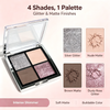 WHY BEAUTY 4 Shades Eyeshadow Palette Matte & Glitter Long Lasting Nude Eye Makeup OEM ODM