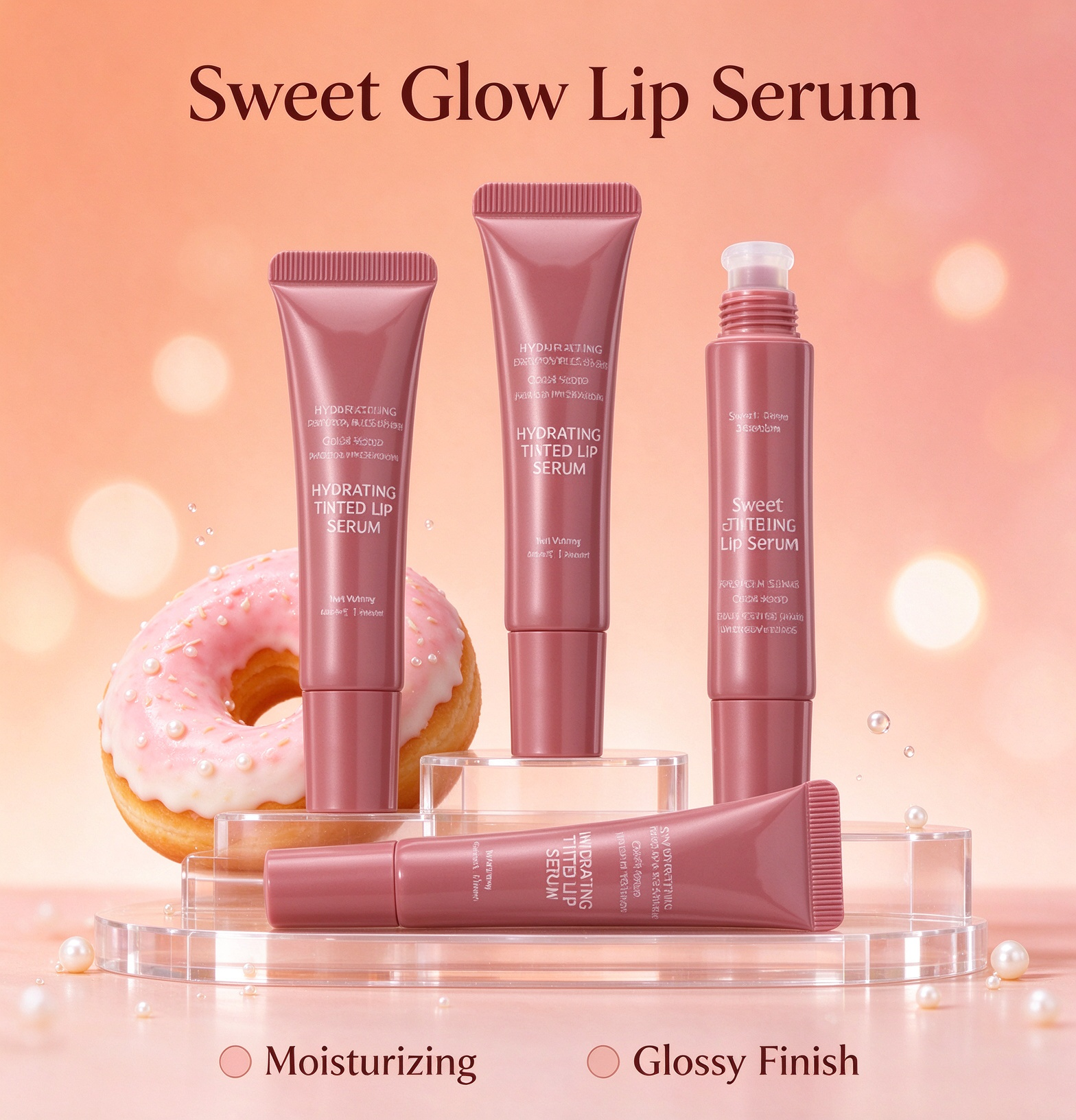 Private Label Sweet Glow Tinted Lip Serum Moisturizing Beautiful Color Daily Lip Care