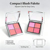 WHY BEAUTY 4 Colors Blush Palette Buildable Natural Matte Blush Powder Private Label OEM ODM Cosmetic
