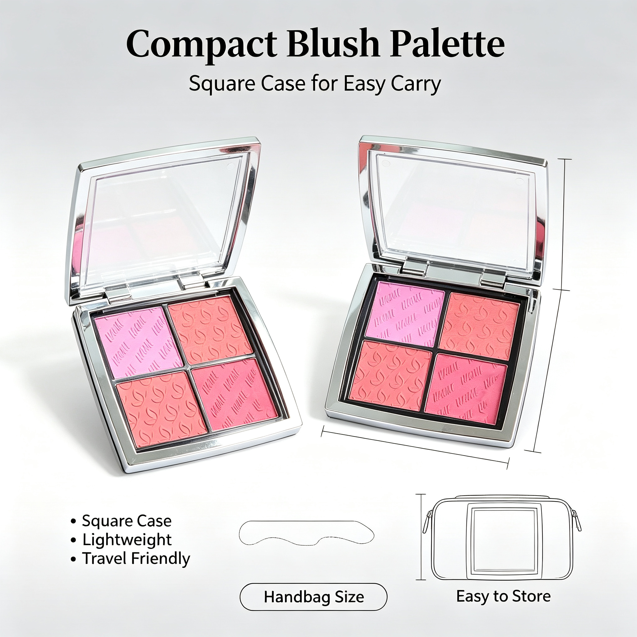 WHY BEAUTY 4 Colors Blush Palette Buildable Natural Matte Blush Powder Private Label OEM ODM Cosmetic