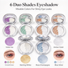 Private Label Dual Color Baked Eyeshadow, Shimmer Highlight Powder, Waterproof Long Lasting, Custom Logo, Vegan Cruelty Free, ISO GMPC MSDS Halal, OEM ODM Small Batch MOQ500