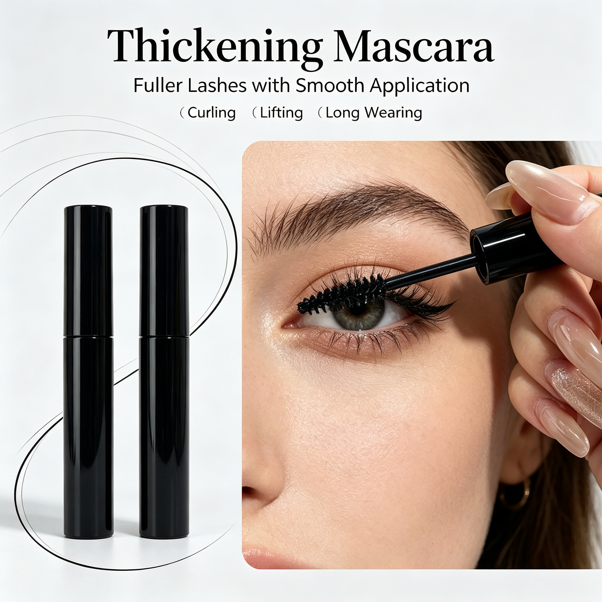 Private Label Mascara, Long Lasting Volume Lash Mascara, Waterproof Black Eyelash Makeup, Vegan Cruelty Free, ISO GMPC MSDS Halal, OEM ODM Small Batch MOQ500