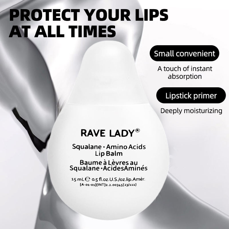 Hydrating Lip Balm with Squalane & Amino Acids Plumping Repairing and Nourishing Formula for Smooth Lips