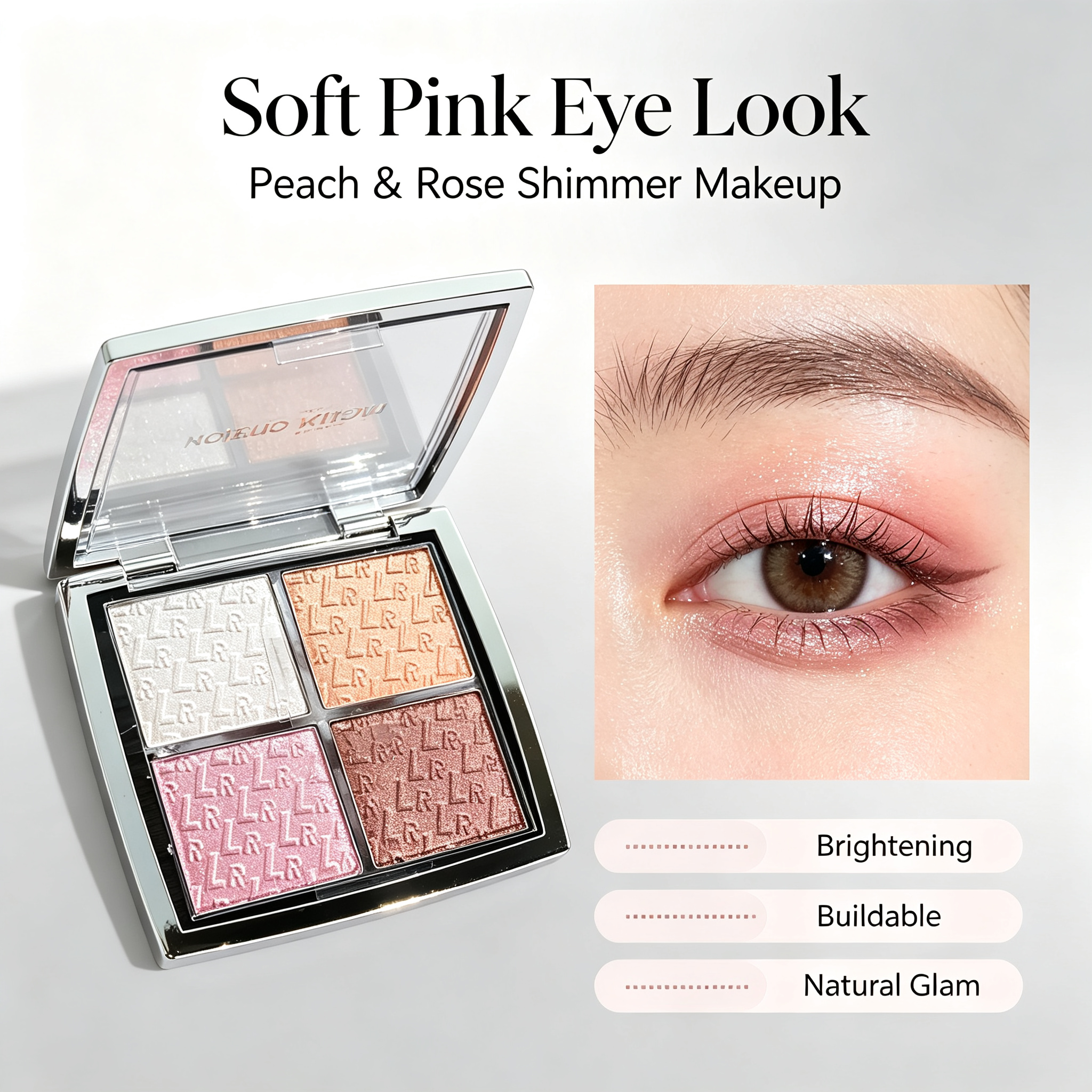 WHY BEAUTY 4 Colors Shimmer Highlighter Palette Multi-Reflective Glow Face Highlight Powder Private Label OEM ODM Cosmetic