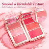 Whybeauty 3 Shades Blush Palette Soft Buildable Powder Blush Rose Gold Case With Mirror Private Label OEM ODM Cosmetic