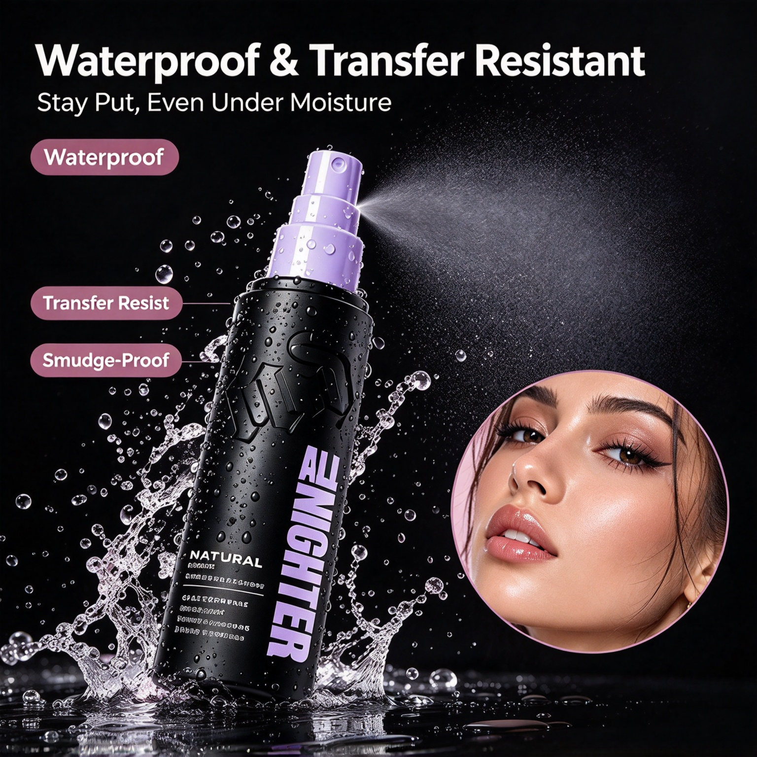 Private Label All Nighter Setting Spray Long Lasting Waterproof Makeup Fixing Spray Vegan Cruelty Free With ISO GMPC MSDS Halal Custom Logo Cosmetic MOQ 500