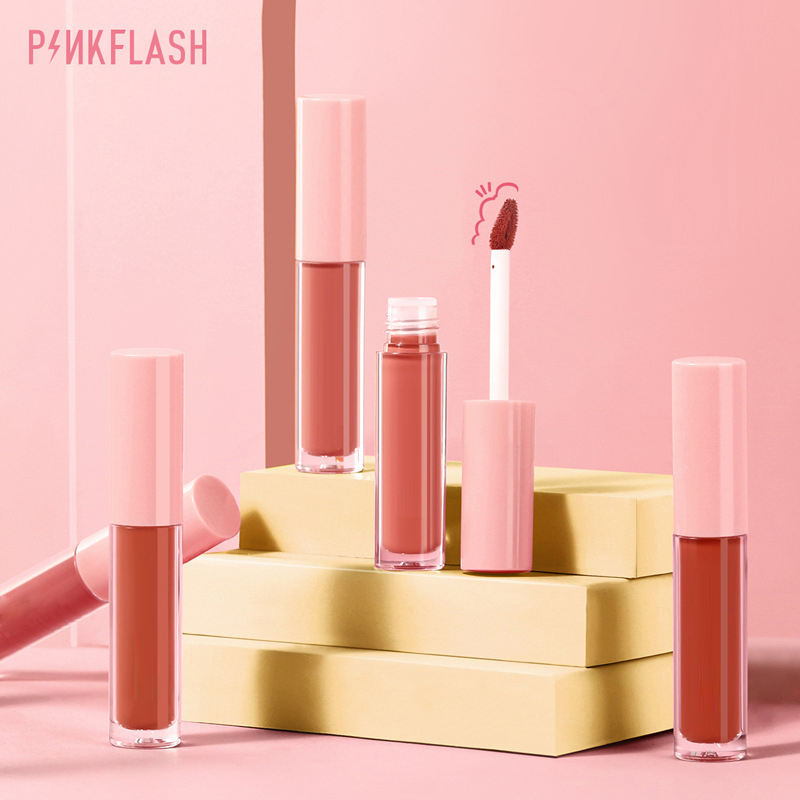 Long-Lasting Cosmetics Cute Clear Glitter Matte Non-Stick Vegan Natural Fruit Lipgloss Moisturizing Lip Plumping Oil