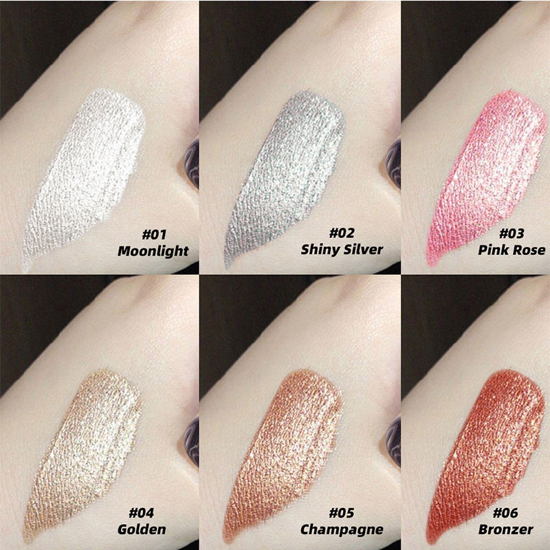 6-Pack Highlighter Liquid Natural Face Contouring with Brightening Effect Long-Lasting Non-Staining Formula for All-Day Glow
