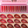 Hot Selling 12-Color Matte Lipstick Set Non-Stick Custom Label Makeup Fashion Wholesale Beauty OEM/ODM Cosmetic