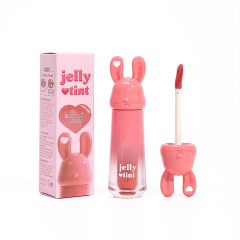 Vegan Liquid Lip Gloss Jelly Mirror Lip Tint with Herbal & Mineral Ingredients Non-Sticky Long Lasting