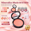 Private Label Mineralize Skin Finish Blush, 4 Shades Silky Texture Natural Glow Baked Blush, Vegan Cruelty Free With ISO GMPC MSDS Halal, Custom Cosmetics OEM ODM Small Batch MOQ500