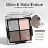 WHY BEAUTY 4 Shades Eyeshadow Palette Matte & Glitter Long Lasting Nude Eye Makeup OEM ODM