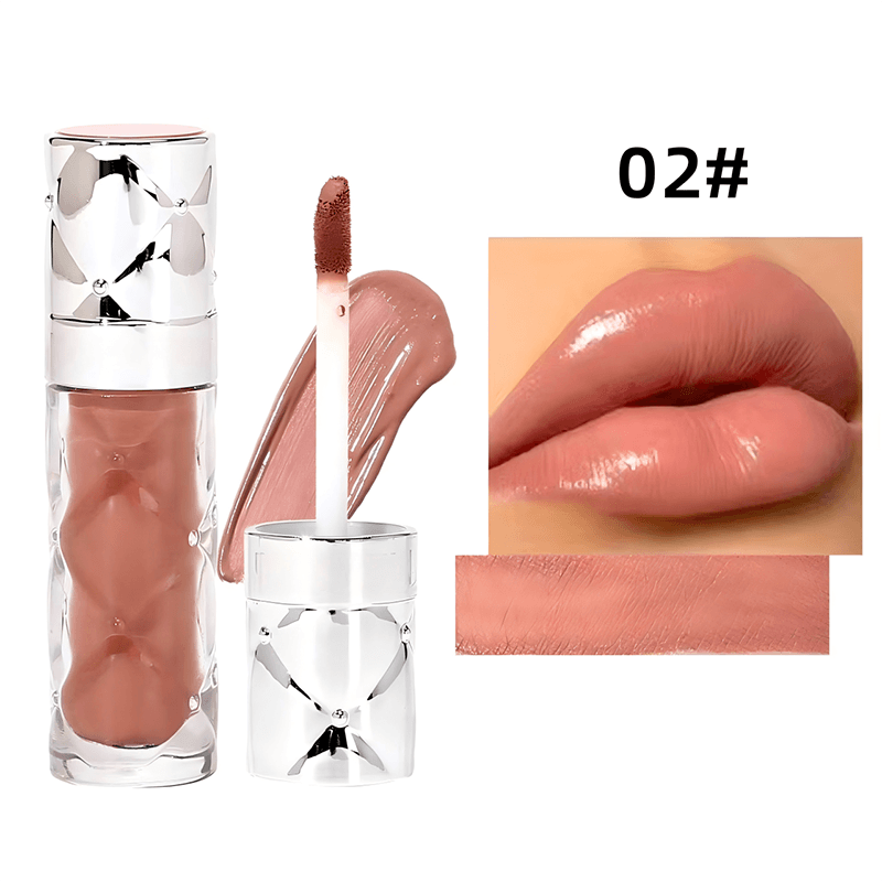 New Natural Shine Wholesale Private Label Water Mirror Glossy Lip Gloss Set Moisturizing Glitter Lip Gloss Kit Long Lasting Makeup Lip Gloss