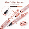 OEM Diamond Decor Liquid Eyeliner Pen, Waterproof Quick Dry Black Eyeliner, Smudge Proof Long Lasting Rhinestone Eyeliner, GMPC MSDS Halal Certified Private Label Eye Makeup